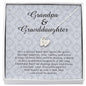 Granddaughter Gift from Grandpa, Initials Heart Necklace