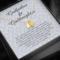 Goddaughter Gift from Godfather, Initials Heart Necklace