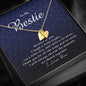 Initials Heart Necklace, Engraved Necklace for Bestie