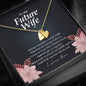 To My Future Wife Necklace, Initials Heart Necklace