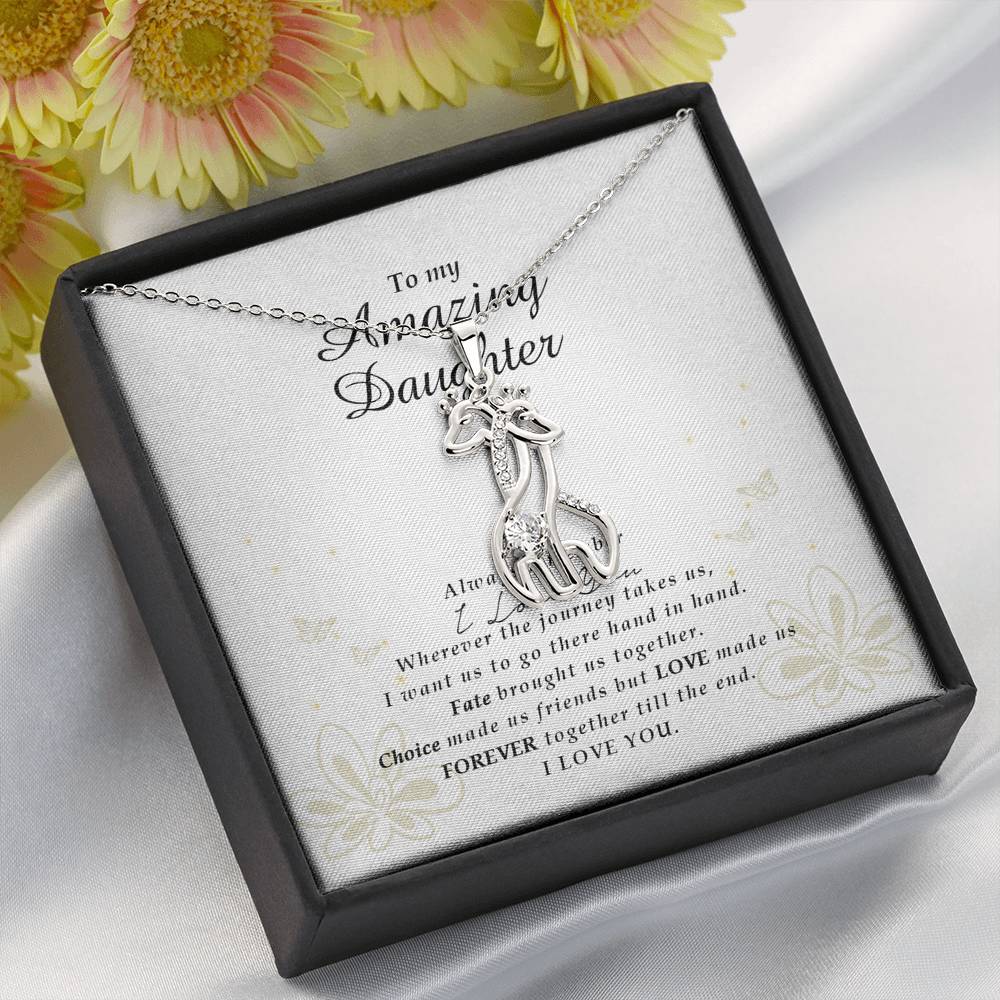 Giraffe Necklace, To My Amazing Daughter