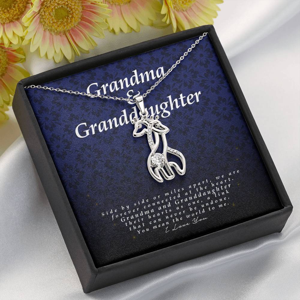 Grandma and Granddaughter Gift, Giraffe Necklace