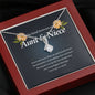 Aunt and Niece Necklace, Ribbon Pendant Necklace