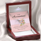 Interlocking Heart Necklace, Accountant Jewelry Card