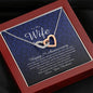 Interlocking Heart Necklace, Happy 7th Anniversary