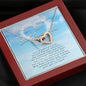 Interlocking Heart Necklace, Memorial Gift For Loss of Colleague