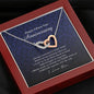 Interlocking Heart Necklace, 15 Year Anniversary Gift