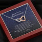 Interlocking Heart Necklace, 6 Year Anniversary Gift