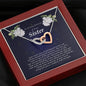 Interlocking Heart Necklace, In Loving Memory of Your Sister