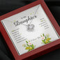Love Knot Necklace, Jewelry Card for Daughter