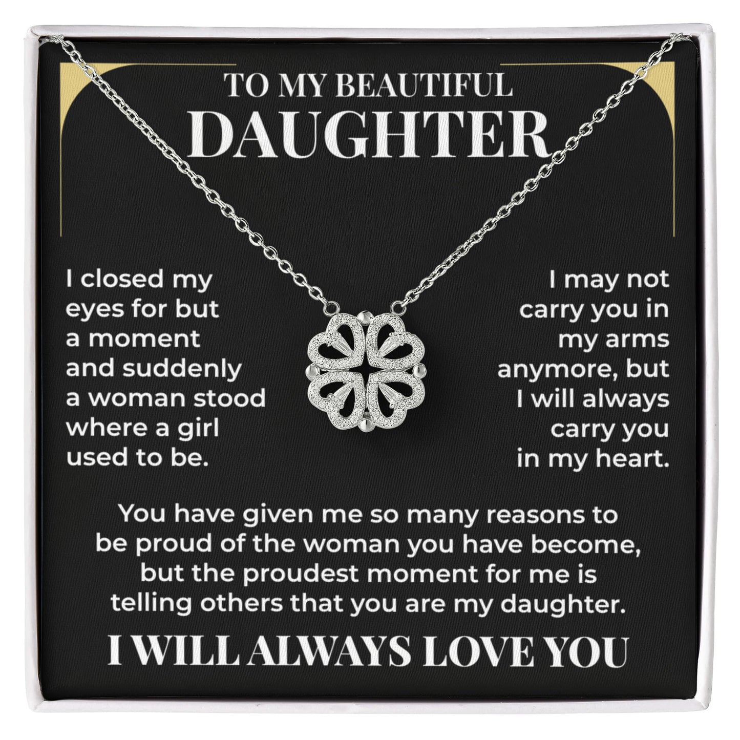 Magnetic Hearts Necklace - To My Beautiful Daughter
