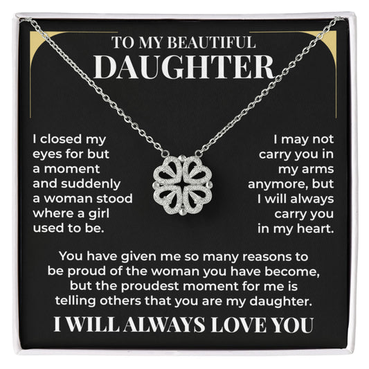 Magnetic Hearts Necklace - To My Beautiful Daughter