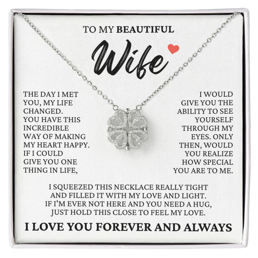 Four Heart Necklace - To My Beautiful Soulmate "I Love You Forever and Always"