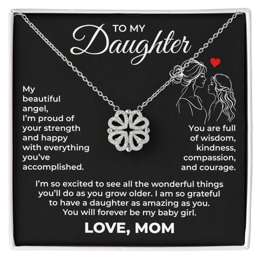 Magnetic Hearts Necklace - To My Daughter "My Beautiful Angel"
