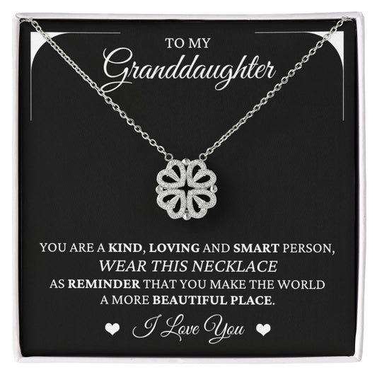 Four Heart Necklace - To My Granddaughter "I Love You"