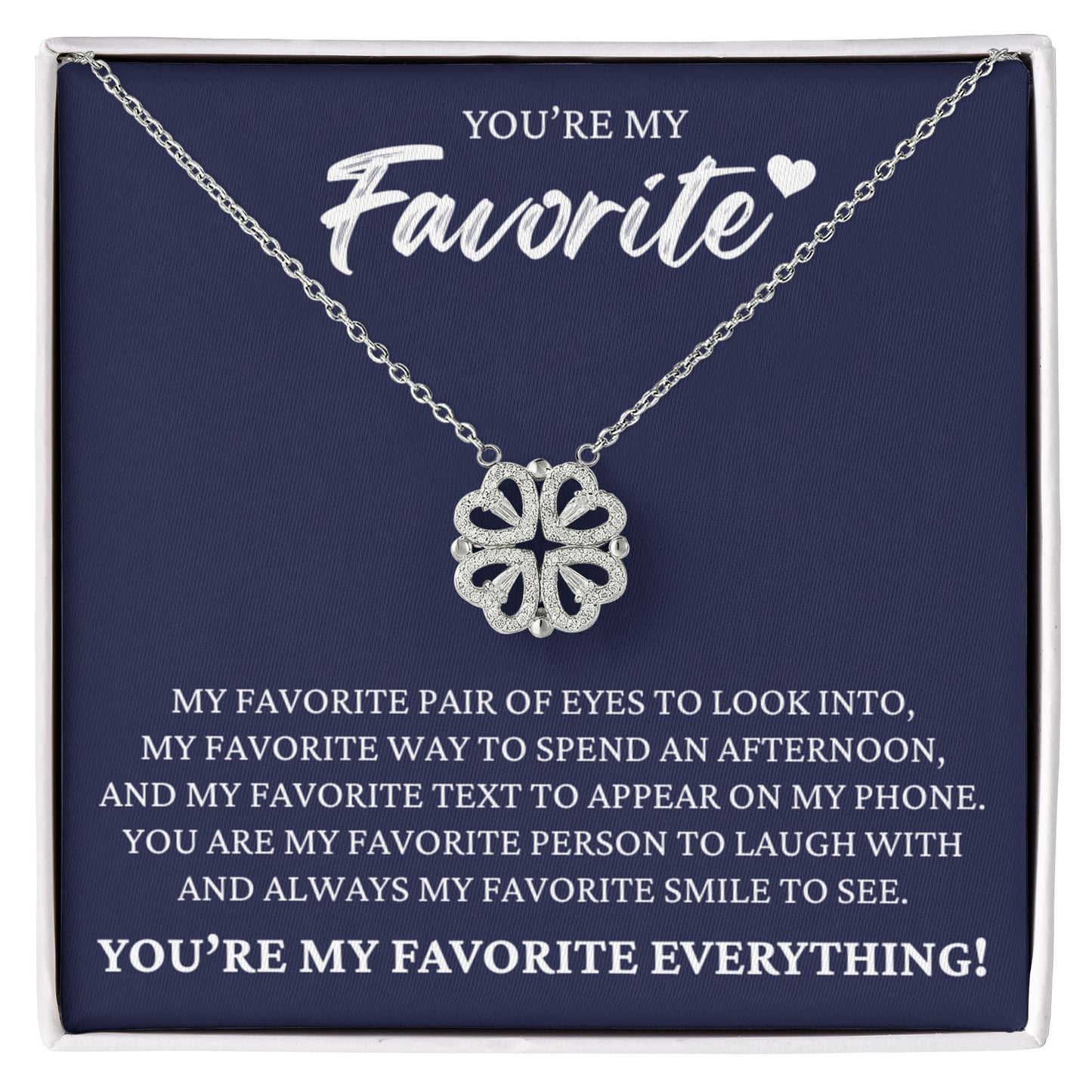 Four Heart Necklace - You're My Favorite