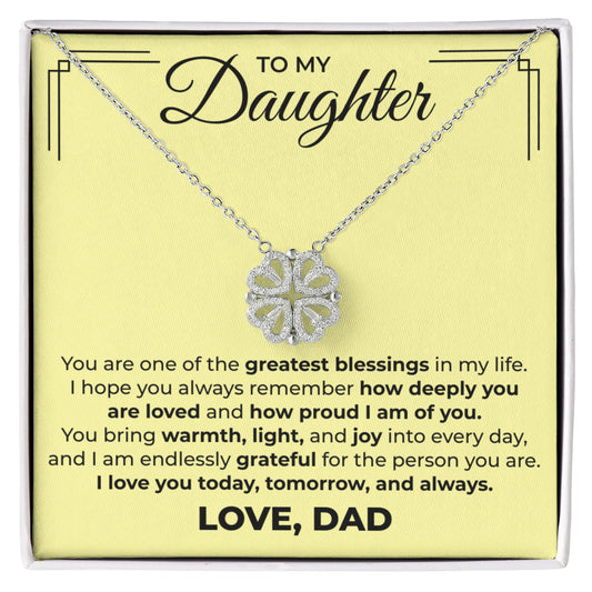Magnetic Hearts Necklace - To My Daughter "I Love You Today, Tomorrow and Always"