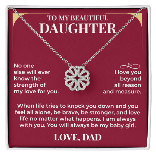 Magnetic Hearts Necklace - To My Beautiful Daughter "I Am Always With You"