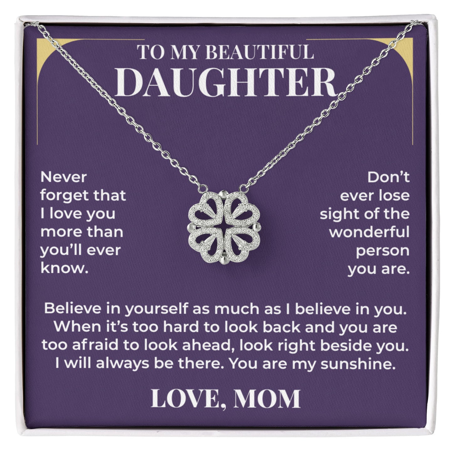 Magnetic Hearts Necklace - To My Beautiful Daughter