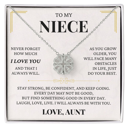 Four Heart Necklace - To My Niece "I Will Always Be With You"