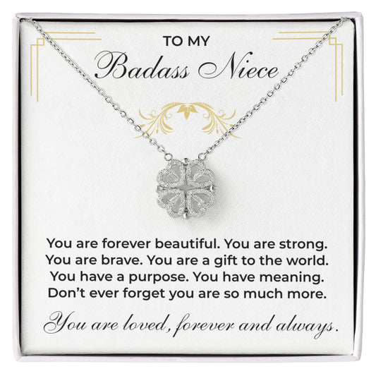 Four Heart Necklace - To My Badass Niece "You are forever Beautiful"