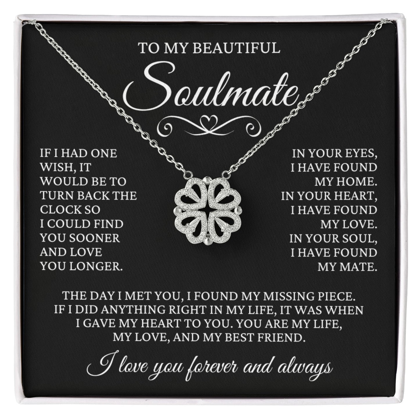 Four Heart Necklace - To My Beautiful Soulmate