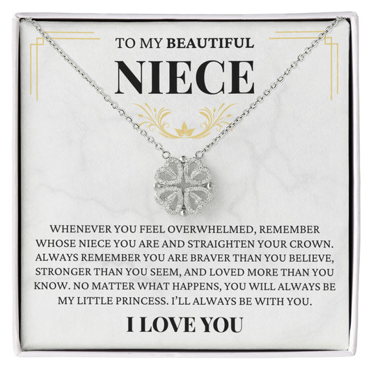 Four Heart Necklace - To My Beautiful Niece "I'll Always Be With You"