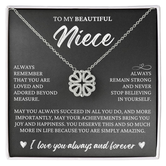 Four Heart Necklace - To My Beautiful Niece "You Are Simply Amazing"