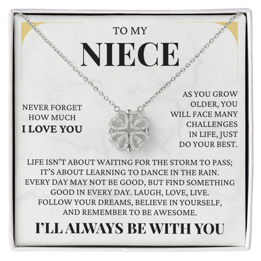 Four Heart Necklace - To My Niece "Never Forget How Much I Love You"
