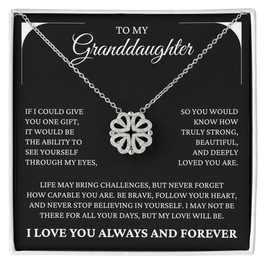Four Heart Necklace - To My Granddaughter "Never Stop Believing In Yourself"