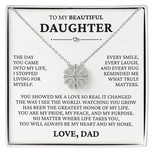 Four Heart Necklace - To My Beautiful Daughter