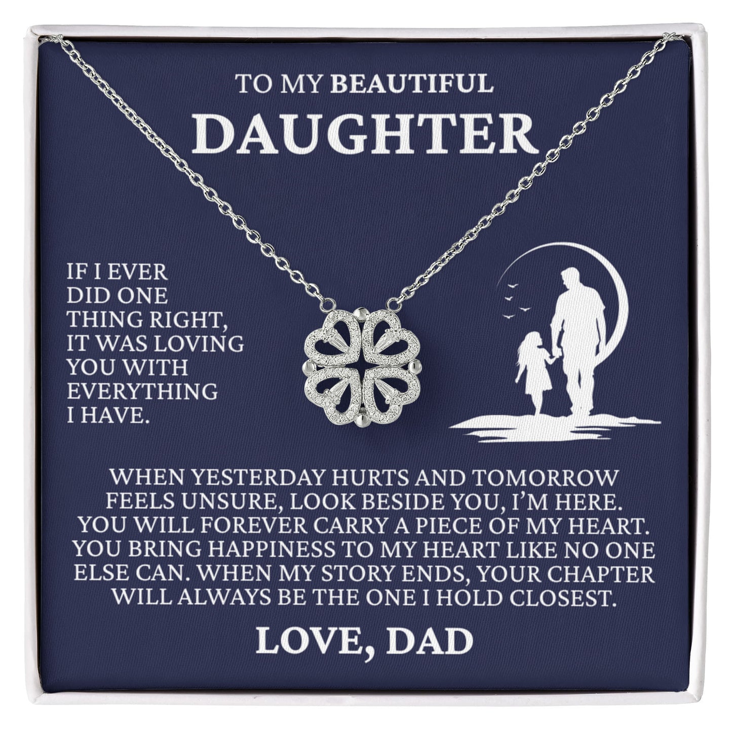 Four Heart Necklace - To My Beautiful Daughter