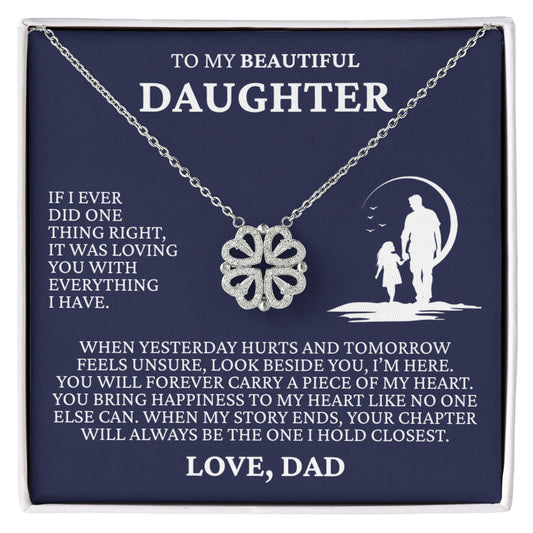 Four Heart Necklace - To My Beautiful Daughter