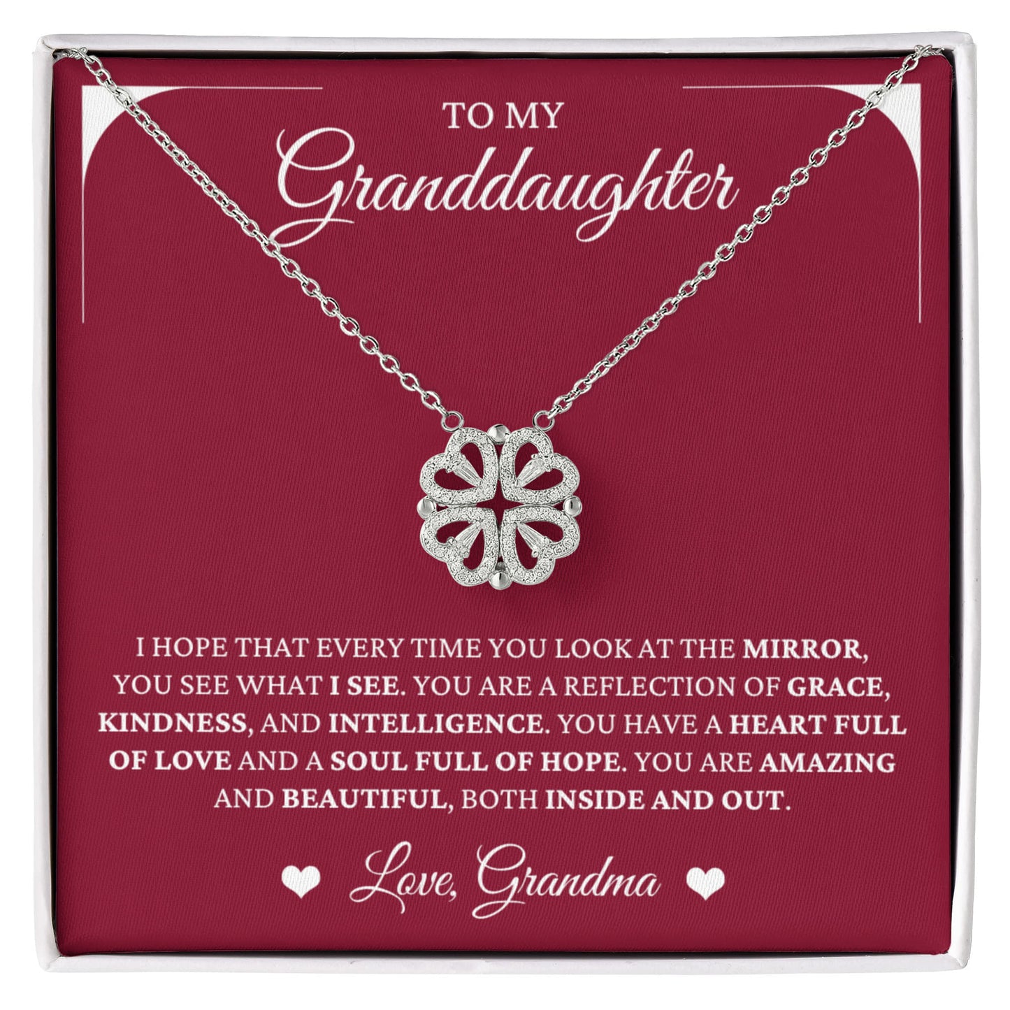 Four Heart Necklace - To My Granddaughter