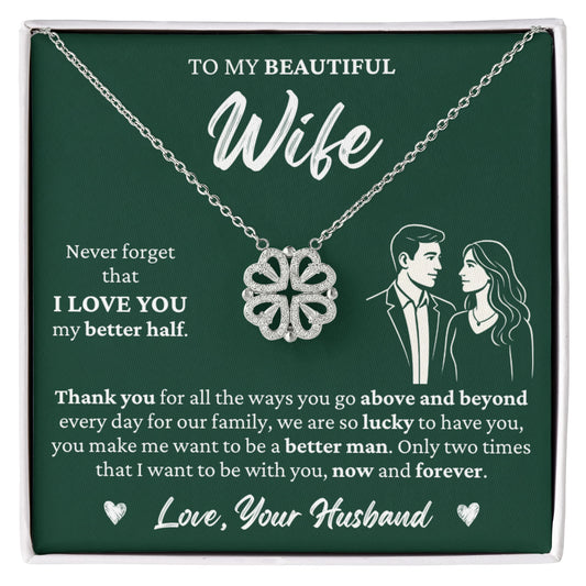 Four Heart Necklace - To My Beautiful Wife