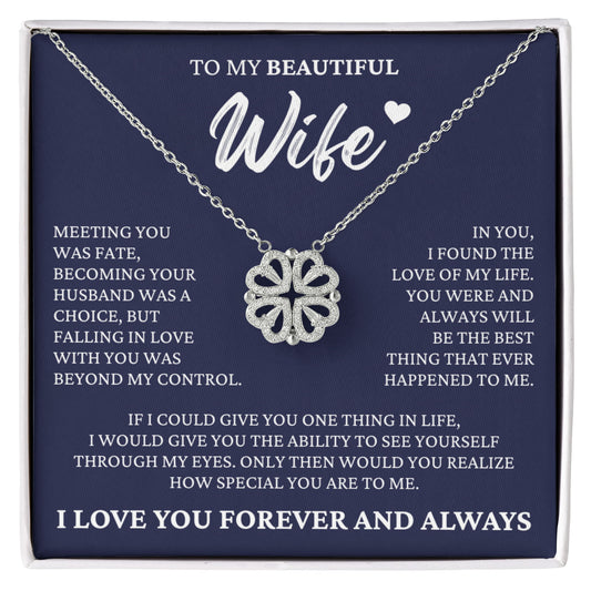 Four Heart Necklace - To My Beautiful Wife "Meeting You Was Fate"