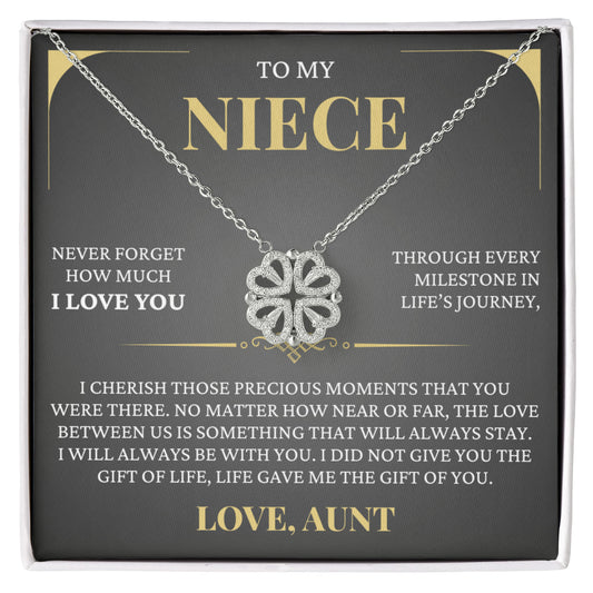 Four Heart Necklace - To My Niece "Life Gave Me The Gift of You"