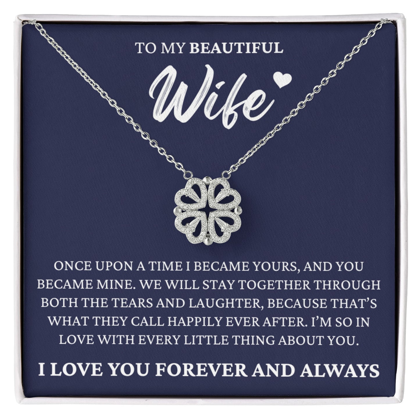 Four Heart Necklace - To My Beautiful Wife