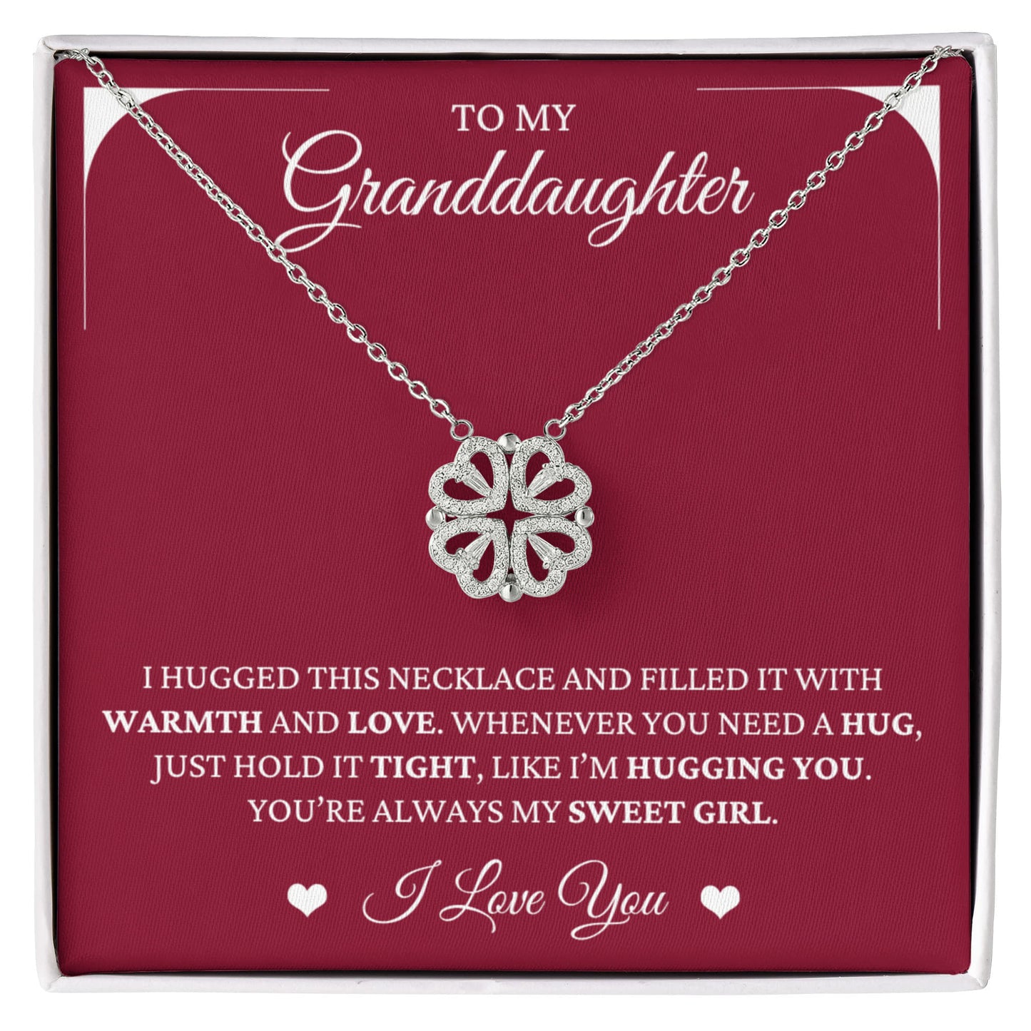 Four Heart Necklace - To My Granddaughter "