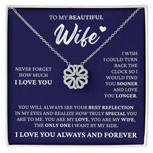 Four Heart Necklace - To My Beautiful Wife