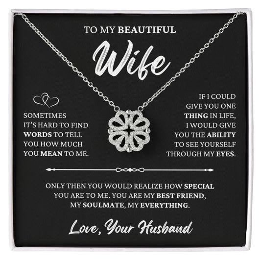Four Heart Necklace - To My Beautiful Wife "My Everything"