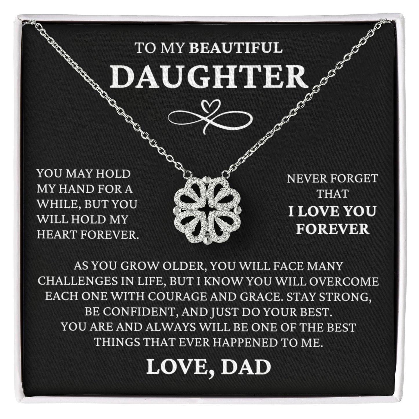Four Necklace - To My Beautiful Daughter "Just Do Your Best"
