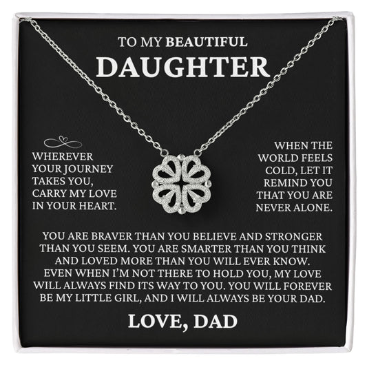 Four Heart Necklace - To My Beautiful Daughter