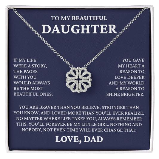 Four Heart Necklace - To My Beautiful Daughter