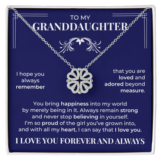 Four Heart Necklace - To My Granddaughter "Always Remain Strong"