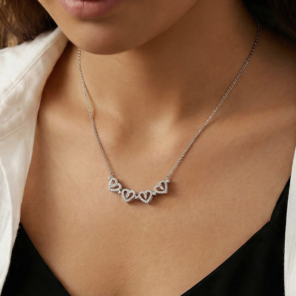 Four Necklace - To My Beautiful Daughter "I'll Be Always Right Here For You"