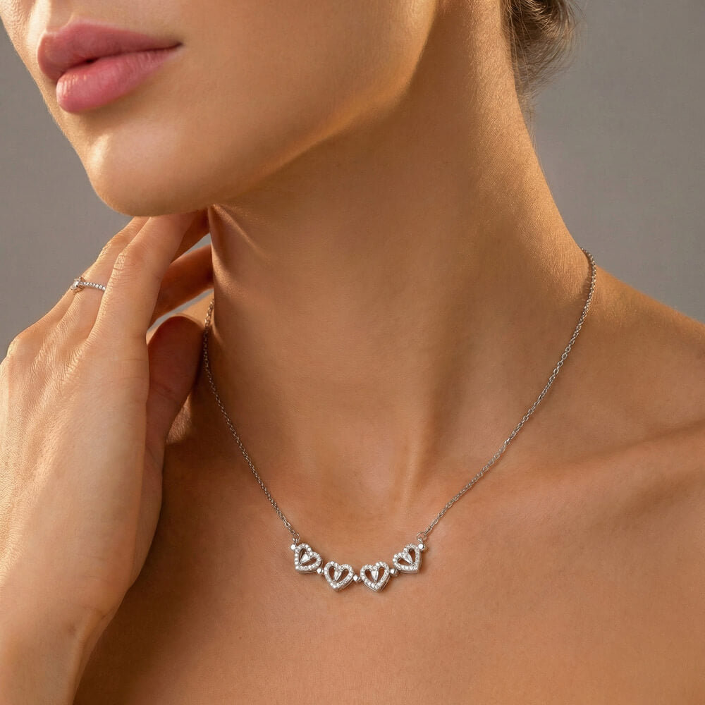 Four Necklace - To My Beautiful Daughter "I'll Be Always Right Here For You"