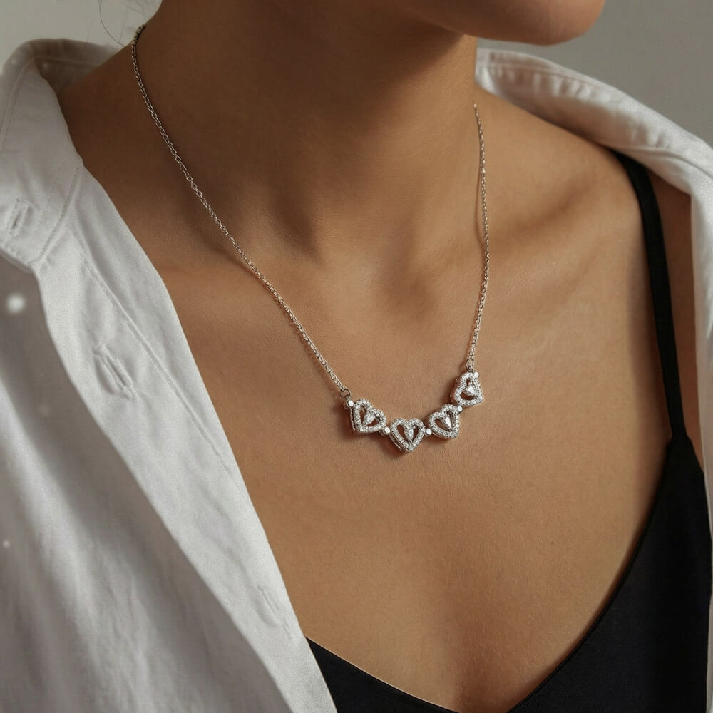 Four Necklace - To My Beautiful Daughter "I'll Be Always Right Here For You"
