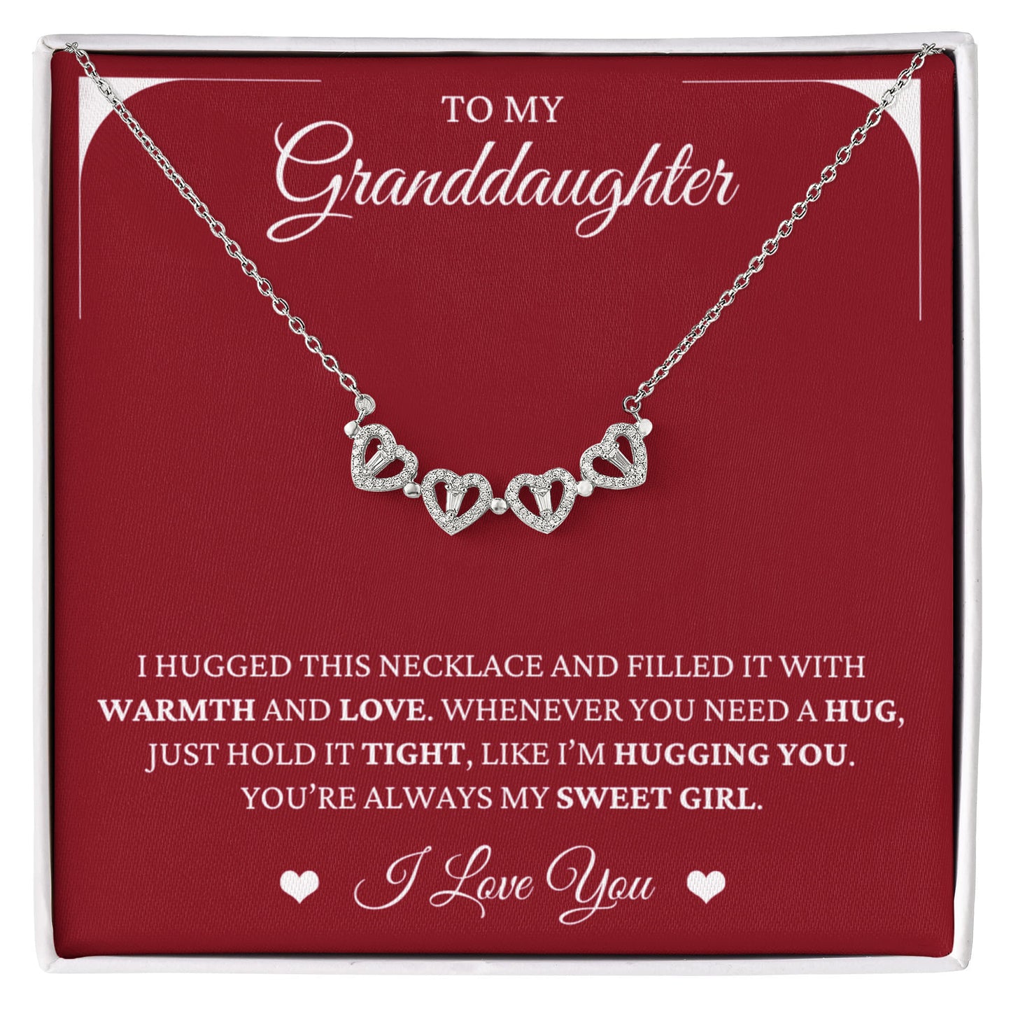Four Heart Necklace - To My Granddaughter "