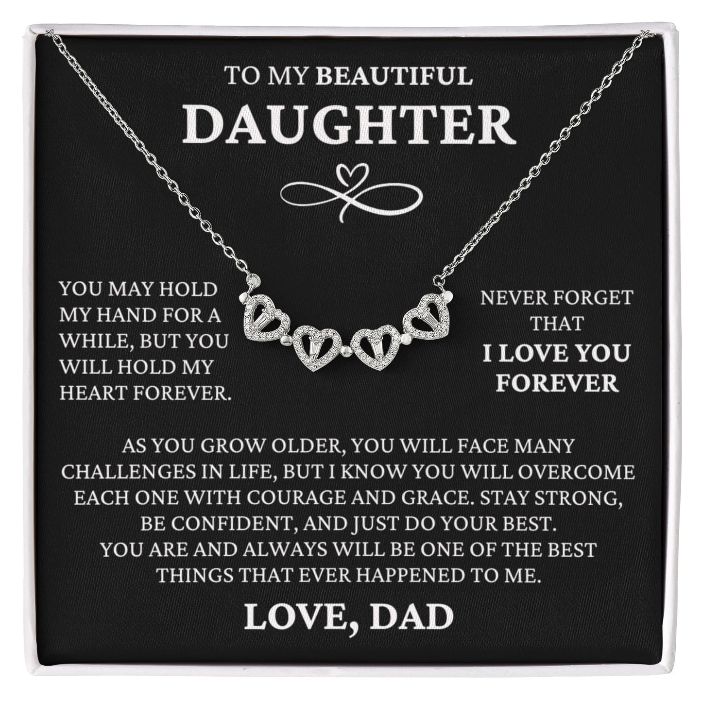 Four Necklace - To My Beautiful Daughter "Just Do Your Best"